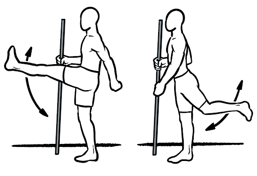Stretching Badminton Leg Swings