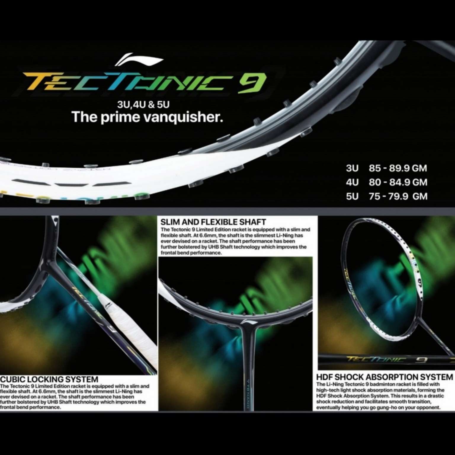 Spesifikasi Lengkap Li-Ning Tectonic 9